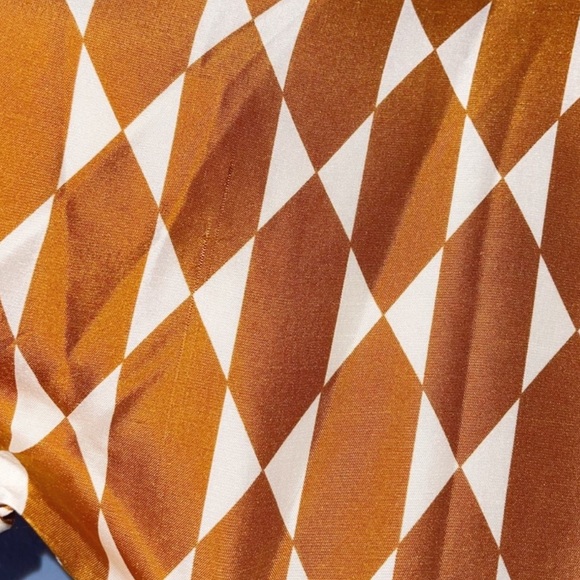 Tory Burch Haley Diamond Tile Silk Coat Size 4 - Picture 7 of 12